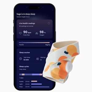 Owlet Dream Sock Smart Wearable Baby Monitor Sweet Clementine Mint Green 8 socks